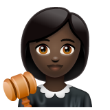 女法官：深色肤色emoji素材一 160x160像素