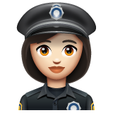 女警官：浅肤色emoji素材一 160x160像素