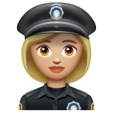 女警官：中浅肤色emoji素材一 160x160像素