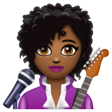 女歌手：中黑肤色emoji素材一 160x160像素