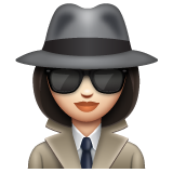 女侦探：浅肤色emoji素材一 160x160像素