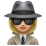 女侦探：中等浅肤色emoji素材一 160x160像素