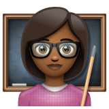 女老师：中黑肤色emoji素材一 160x160像素