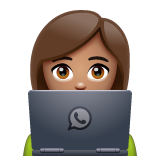 女工程师：中等肤色emoji素材一 160x160像素