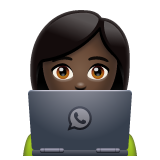 女工程师：深色肤色emoji素材一 160x160像素