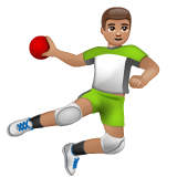 手球运动员：中等肤色emoji素材一 160x160像素