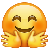 紧抱的脸emoji素材一 160x160像素