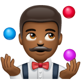 玩杂耍的人:中等深色肤色emoji素材一 160x160像素
