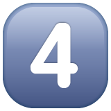 键帽数字4emoji素材一 160x160像素