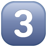 键帽数字3emoji素材一 160x160像素