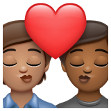亲吻: 成人成人中等肤色中等-深肤色emoji素材一 160x160像素