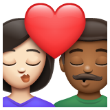 亲吻: 女人男人较浅肤色中等-深肤色emoji素材一 160x160像素