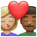 亲吻: 女人男人中等-浅肤色中等-深肤色emoji素材一 160x160像素