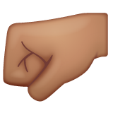 左拳：中等肤色emoji素材一 160x160像素