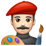 男艺术家：浅肤色emoji素材一 160x160像素