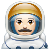 宇航员：浅肤色emoji素材一 160x160像素