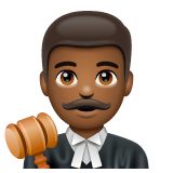 男法官：中黑肤色emoji素材一 160x160像素