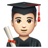 男学生：浅肤色emoji素材一 160x160像素