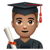 男学生：中等肤色emoji素材一 160x160像素