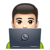 男技术员：浅肤色emoji素材一 160x160像素