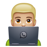 男技术员：中浅肤色emoji素材一 160x160像素