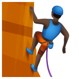 爬人：深色肤色emoji素材一 160x160像素