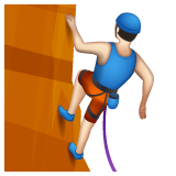 正在攀爬的人：浅肤色emoji素材一 160x160像素