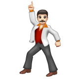 男子舞蹈：浅肤色emoji素材一 160x160像素