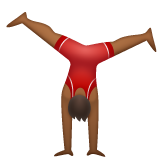 侧手翻的男人：中等深色肤色emoji素材一 160x160像素