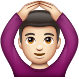 做“好”手势的男人：浅肤色emoji素材一 160x160像素