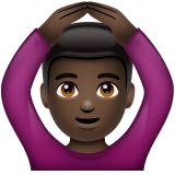 做“好”手势的男人：肤色暗淡emoji素材一 160x160像素