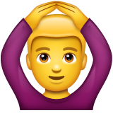 做“好”手势的男人emoji素材一 160x160像素