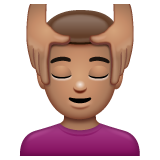男士按摩：中等肤色emoji素材一 160x160像素