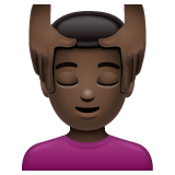 男士按摩：深色肤色emoji素材一 160x160像素