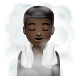 潮湿房间里的男人：深色肤色emoji素材一 160x160像素