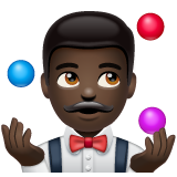 男子杂耍：深色肤色emoji素材一 160x160像素