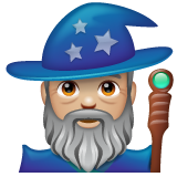 男法师：中等浅肤色emoji素材一 160x160像素