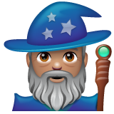 男法师：中等肤色emoji素材一 160x160像素