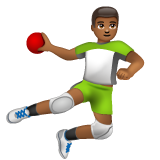 玩手球的男人：中黑肤色emoji素材一 160x160像素