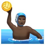 男子水球：深色肤色emoji素材一 160x160像素