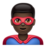 男超人：黑肤色emoji素材一 160x160像素