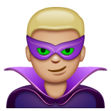 男超级恶棍：中浅肤色emoji素材一 160x160像素