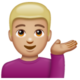 单手举起的男人：中等浅肤色emoji素材一 160x160像素