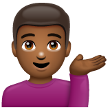 单手举起的男人：中等深色肤色emoji素材一 160x160像素