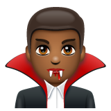 男吸血鬼：中黑肤色emoji素材一 160x160像素