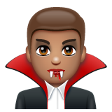 男吸血鬼：中等肤色emoji素材一 160x160像素