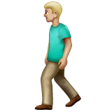 行走的男人:中等浅肤色emoji素材一 160x160像素