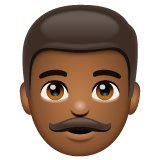 男：中黑肤色emoji素材一 160x160像素