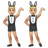 有兔子耳朵的男人聚会，3型emoji素材一 160x160像素