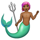 人鱼：中黑肤色emoji素材一 160x160像素